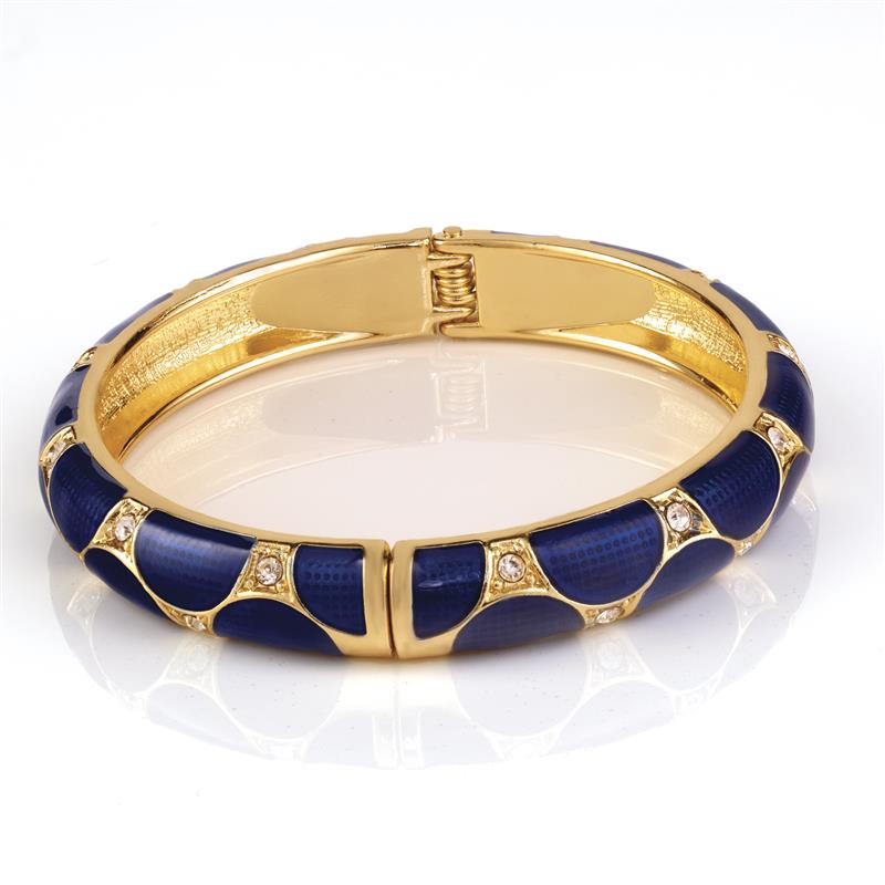 Jewel Toned Bangle (Sapphire Blue)